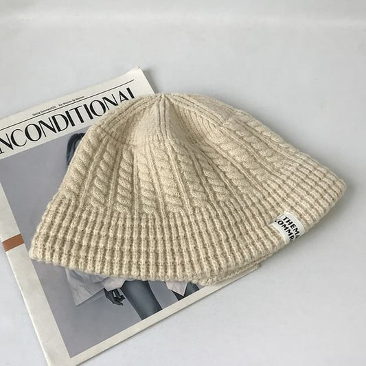 Hat Knit Applique Bucket Lettering