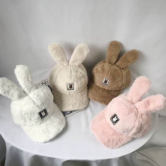 Cap Applique Baseball Rabbit Chenille Ear