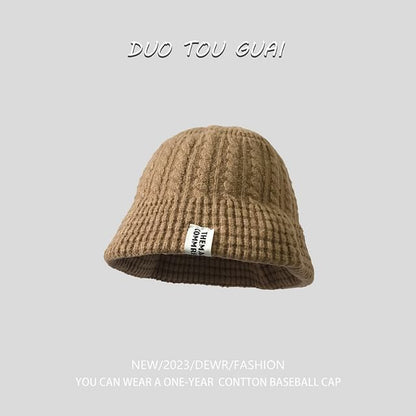 Hat Knit Applique Bucket Lettering