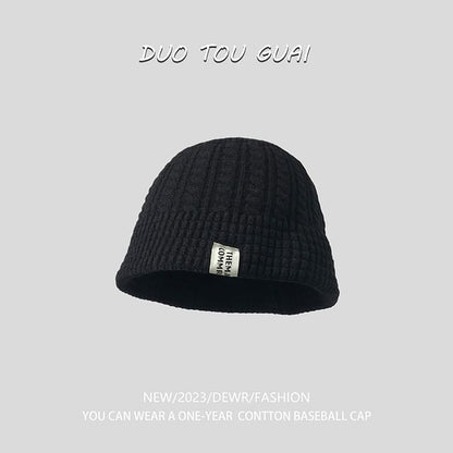 Hat Knit Applique Bucket Lettering