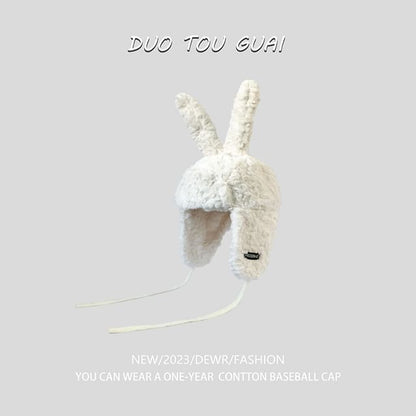 Chenille Ear Hat Rabbit Trapper