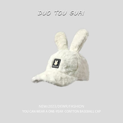 Cap Applique Baseball Rabbit Chenille Ear