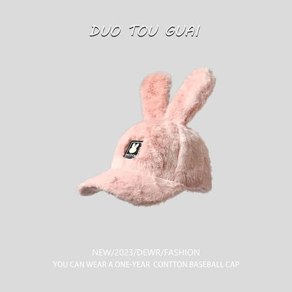 Cap Applique Baseball Rabbit Chenille Ear