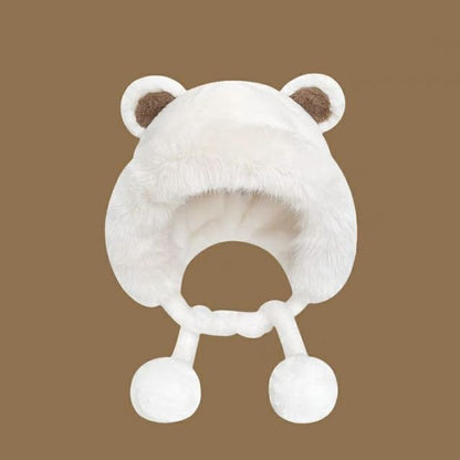 Fluffy Bonnet Bear Hat Ear