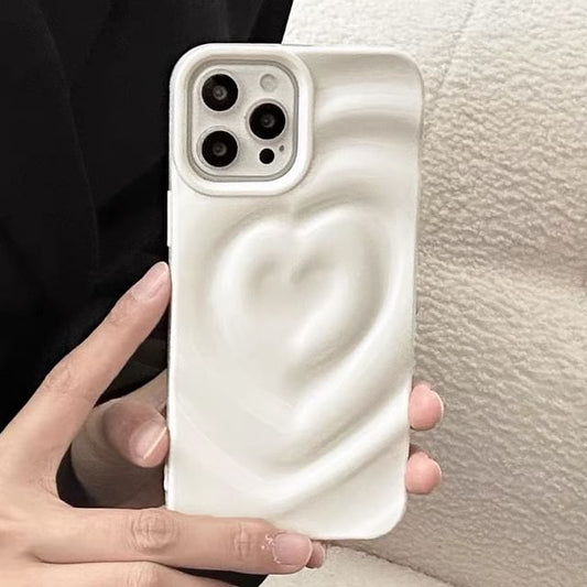 Textured Case Heart Phone