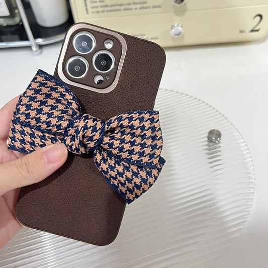 Bow Houndstooth Phone Case