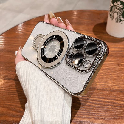 Glitter Stand Case Ring Phone
