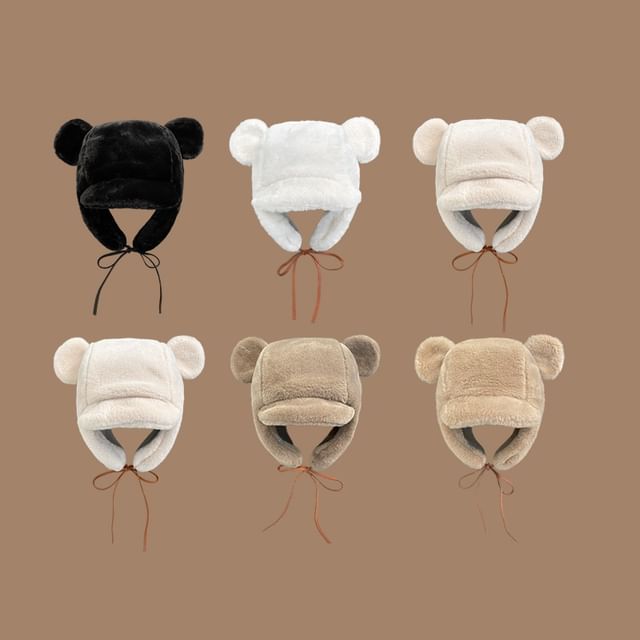 Sample Bear Ear Chenille Trapper Hat