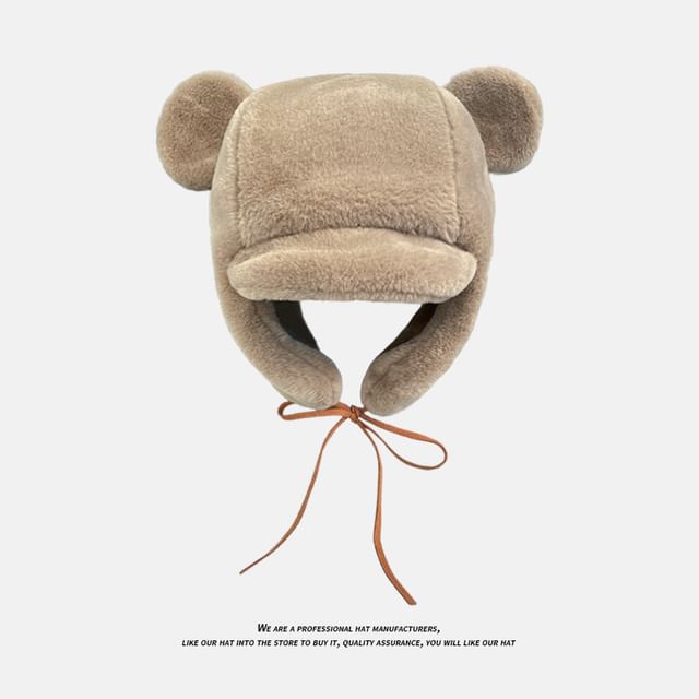 Sample Bear Ear Chenille Trapper Hat