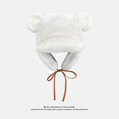 Sample Bear Ear Chenille Trapper Hat