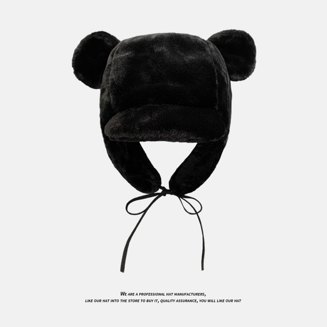 Sample Bear Ear Chenille Trapper Hat