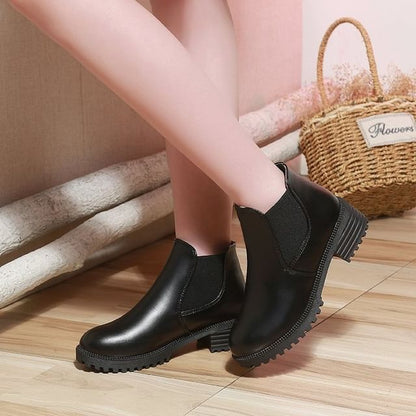 Boots Leather Chelsea Short Faux