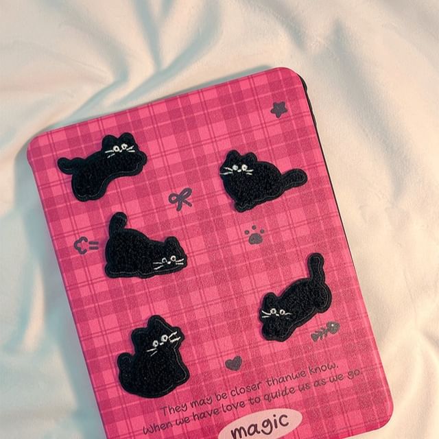 iPad Cat Case Plaid