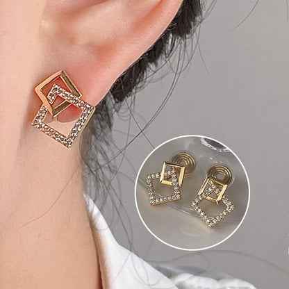 Cuff Square Ear Rhinestone Alloy