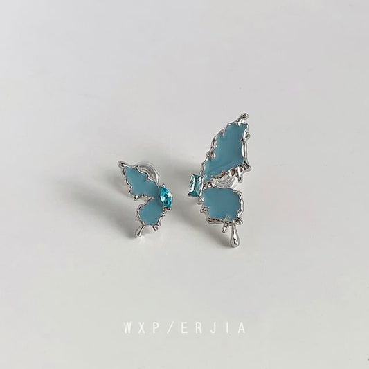 Asymmetrical Butterfly Cuff Ear Rhinestone Alloy
