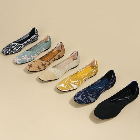 Flats Toe Woven Square