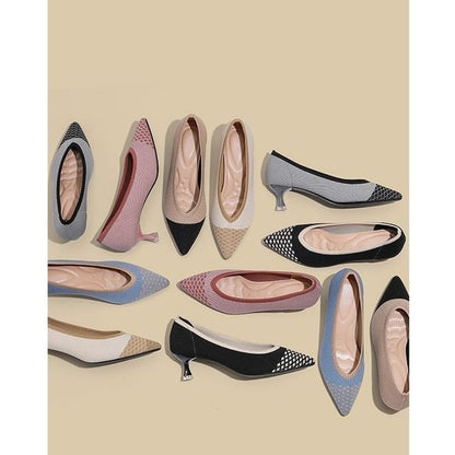 Kitten-Heel Pumps Pointed