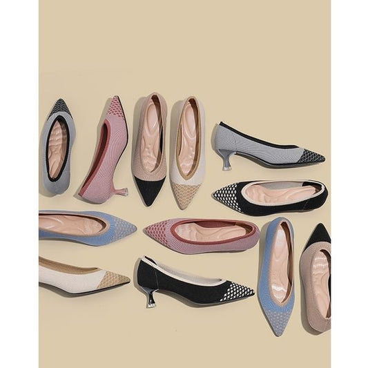 Kitten-Heel Pumps Pointed