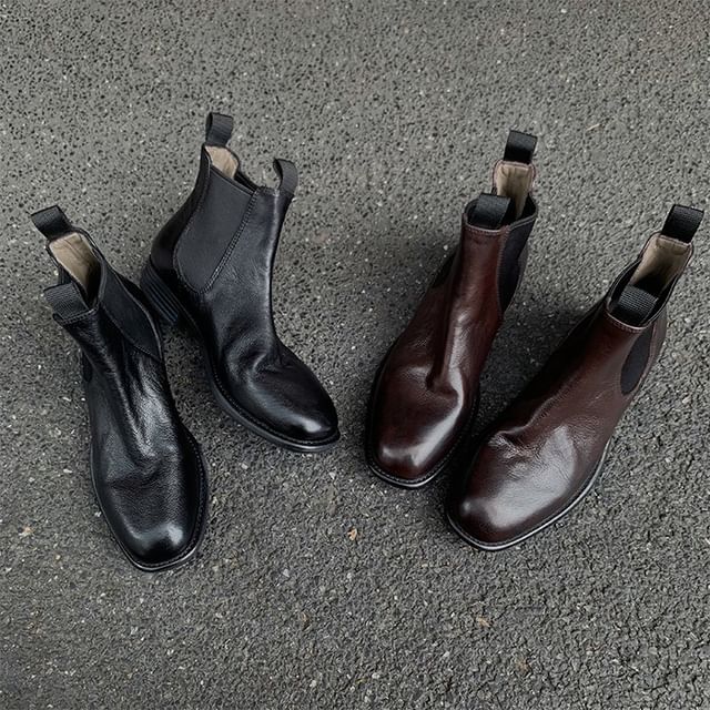 Short Chelsea Boots Faux Leather