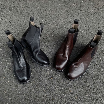 Short Chelsea Boots Faux Leather