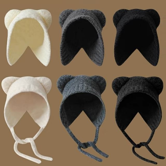 Ear Hat Bear Bonnet Fleece