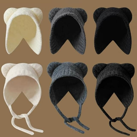 Ear Hat Bear Bonnet Fleece