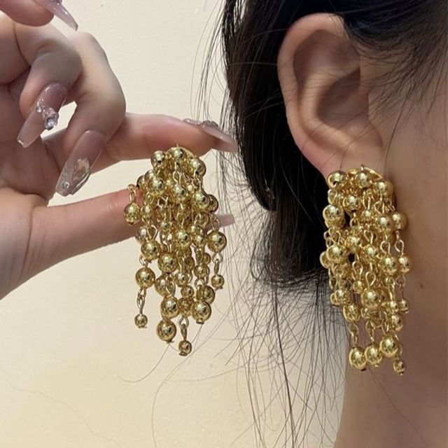 Earring Ball Fringed