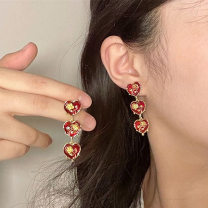 Heart Drop Earring
