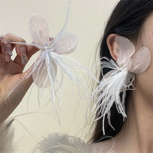 Fringed Drop Earring Floral