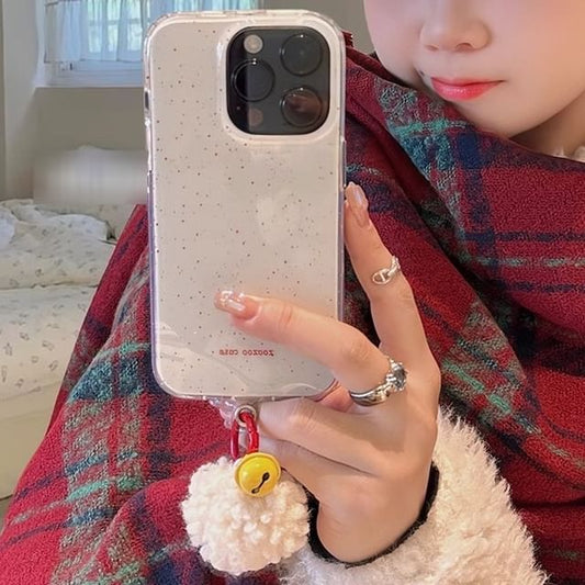 Phone Splattered Pom Bell Case