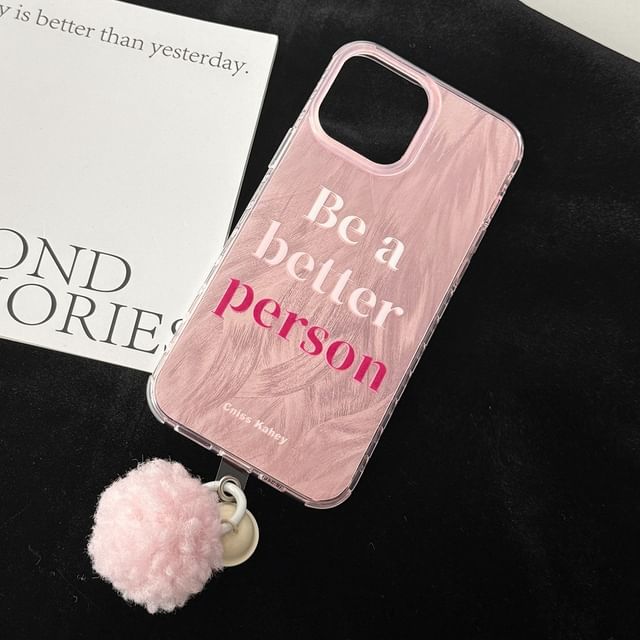 Case Phone Pom Bell Lettering