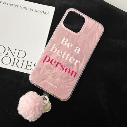 Case Phone Pom Bell Lettering