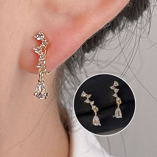 Clip-On Drop Earring Rhinestone