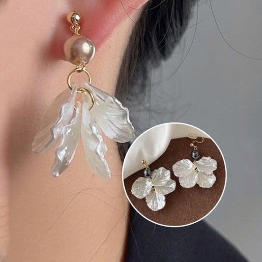 Earring Floral Clip-On Drop