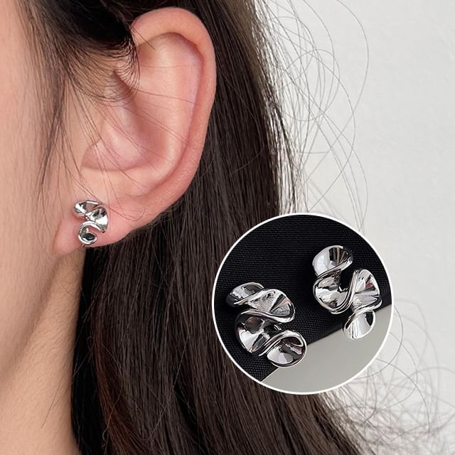 Ruffle Clip-On Earring