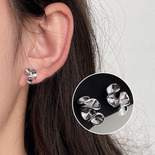 Ruffle Clip-On Earring