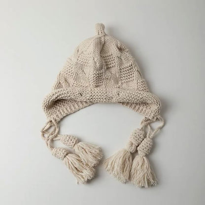 Tasseled Hat Bonnet Knit