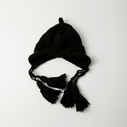 Tasseled Hat Bonnet Knit