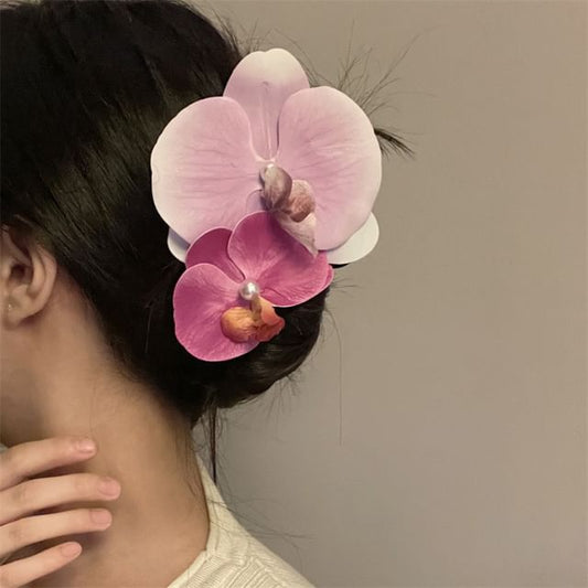 Hair Clamp Floral Fabric