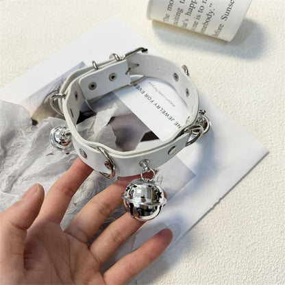 Wholesale Sample Bell Faux Leather Choker / Leash