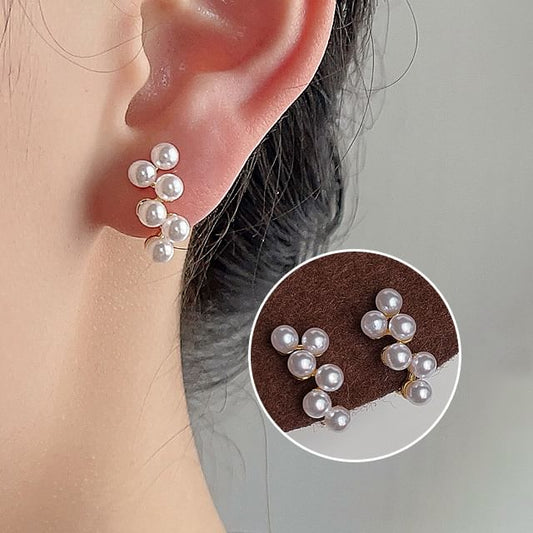 Cuff Ear Faux Pearl Alloy