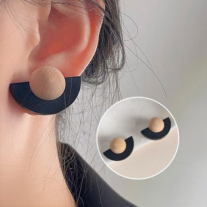 Wooden Ear Cuff Geometric