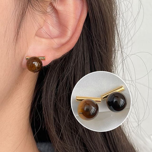 Ear Faux Bead Alloy Cuff Gemstone