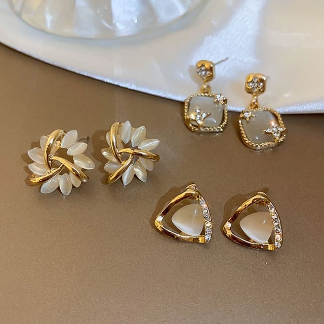 Faux Gemstone Stud Earring / Drop Earring