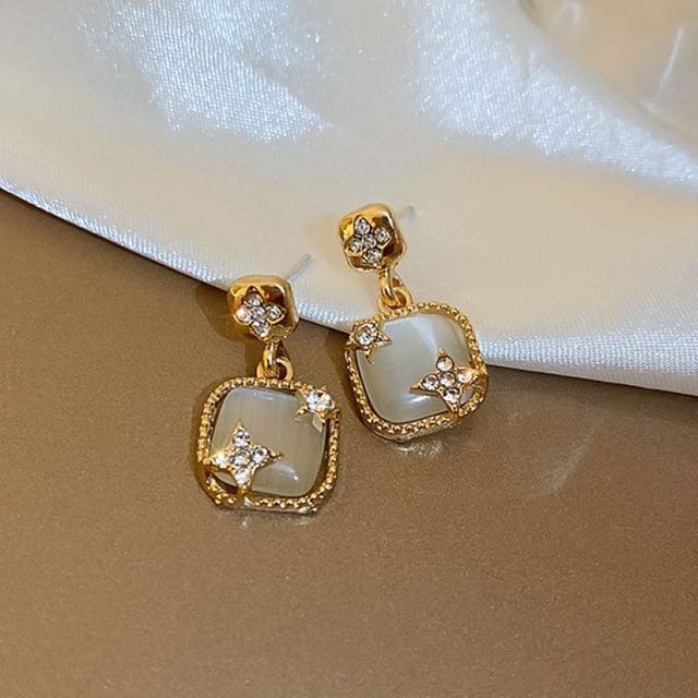 Faux Gemstone Stud Earring / Drop Earring