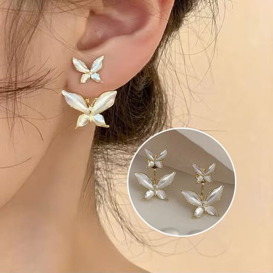 Alloy Jacket Butterfly Ear