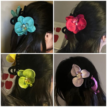 Clamp Floral Hair Fabric