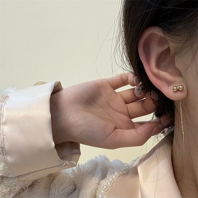 Alloy Bead Threader Earring