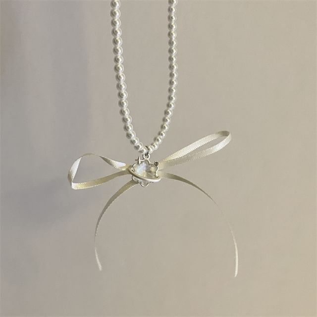 / Drop Earring Snowflake Choker Ribbon