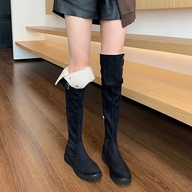 Boots Over-the-Knee Fleece-Lined